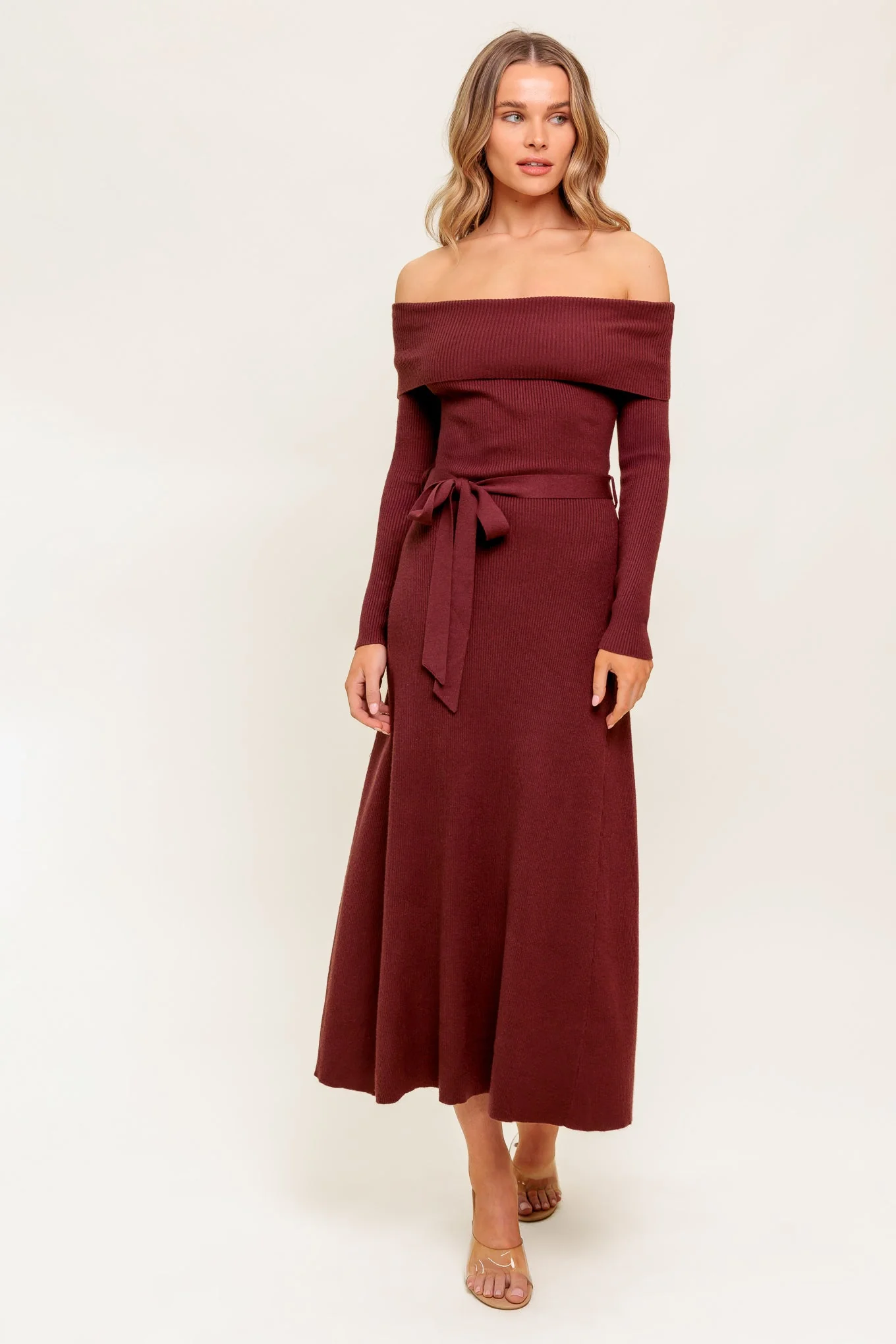 RUSTIC RETREAT - BROWN - SWEATER DRESS - FINAL SALE